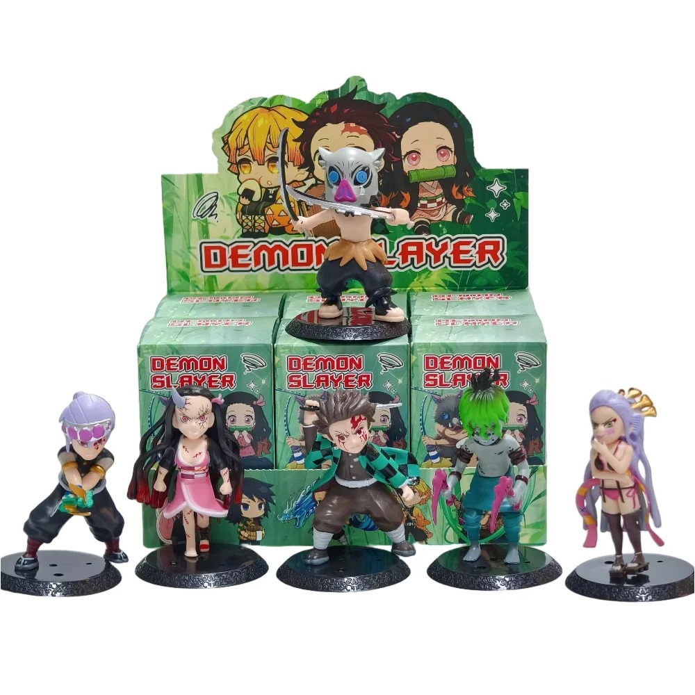 Demon Slayer PVC Blind Box – Birth Flower Series Figures Tanjiro, Nezuko, Zenitsu Anime Model Peripheral Trendy Gifts - Image 3