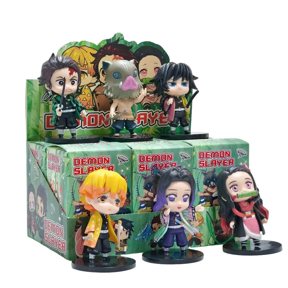 Demon Slayer PVC Blind Box – Birth Flower Series Figures Tanjiro, Nezuko, Zenitsu Anime Model Peripheral Trendy Gifts - Image 2