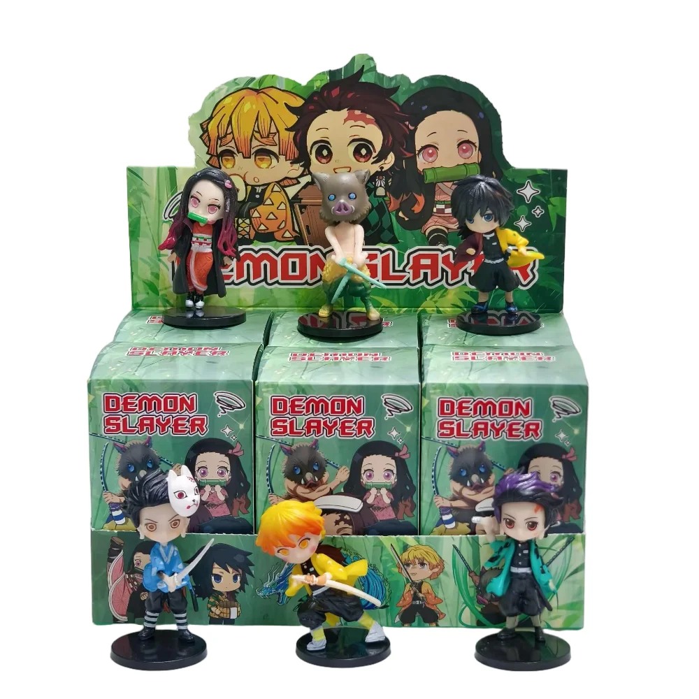 Demon Slayer PVC Blind Box – Birth Flower Series Figures Tanjiro, Nezuko, Zenitsu Anime Model Peripheral Trendy Gifts
