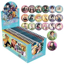 Demon Slayer Blind Box Badges – Double Flash Tinplate Brooch, Anime Peripheral Creative Collectible Gifts
