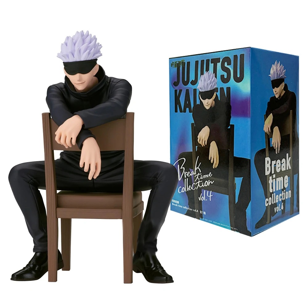 Jujutsu Kaisen Gojo Satoru Rest Time Figure with Chair 11CM PVC Anime Collectible Toy Gift