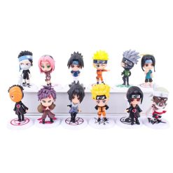 Naruto Mini Figure Set 6PCS Chibi Anime Collectible Figurines with Display Base