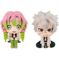 Demon Slayer Mitsuri Kanroji & Sanemi Shinazugawa Chibi Figure Set Kawaii Q Version PVC Anime Collectible Toy
