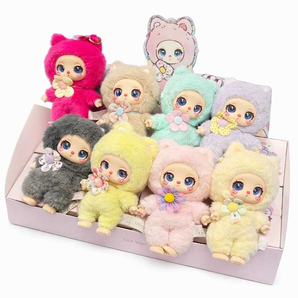 Liila Lucky Cat Series Blind Box Toy - Cute Mystery Box Desk Ornament Gift for Kids